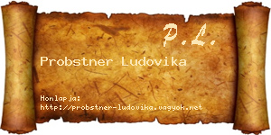 Probstner Ludovika névjegykártya
